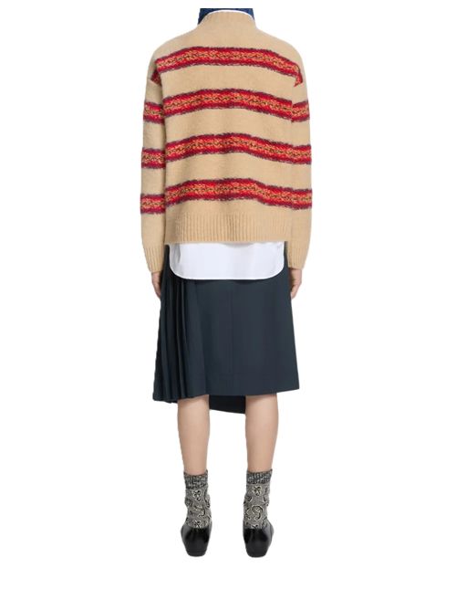 JACQUARD WOOL master SWEATER DRIES VAN NOTEN | 262-021236-4755005 ECRÙ